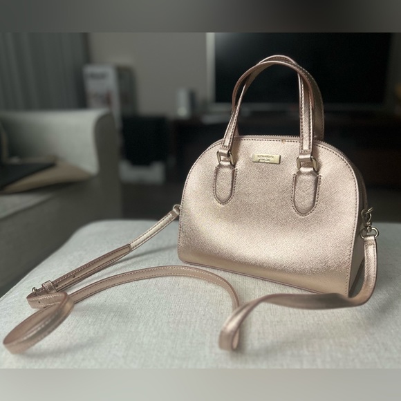 NWT Kate Spade Mini Riley Laurel Way Rose Gold - Picture 1 of 8